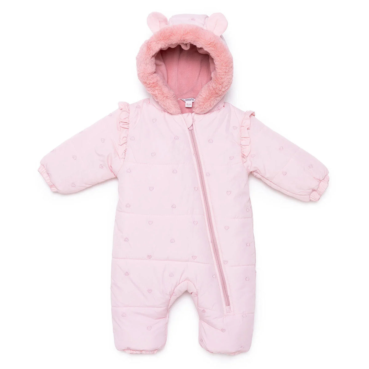 Midimod Hooded Footed Baby Pramsuit (9-12 Months to 18 Months-2 Years)