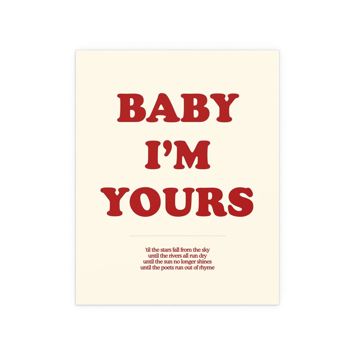 Baby I'm Yours (Off-white & red)