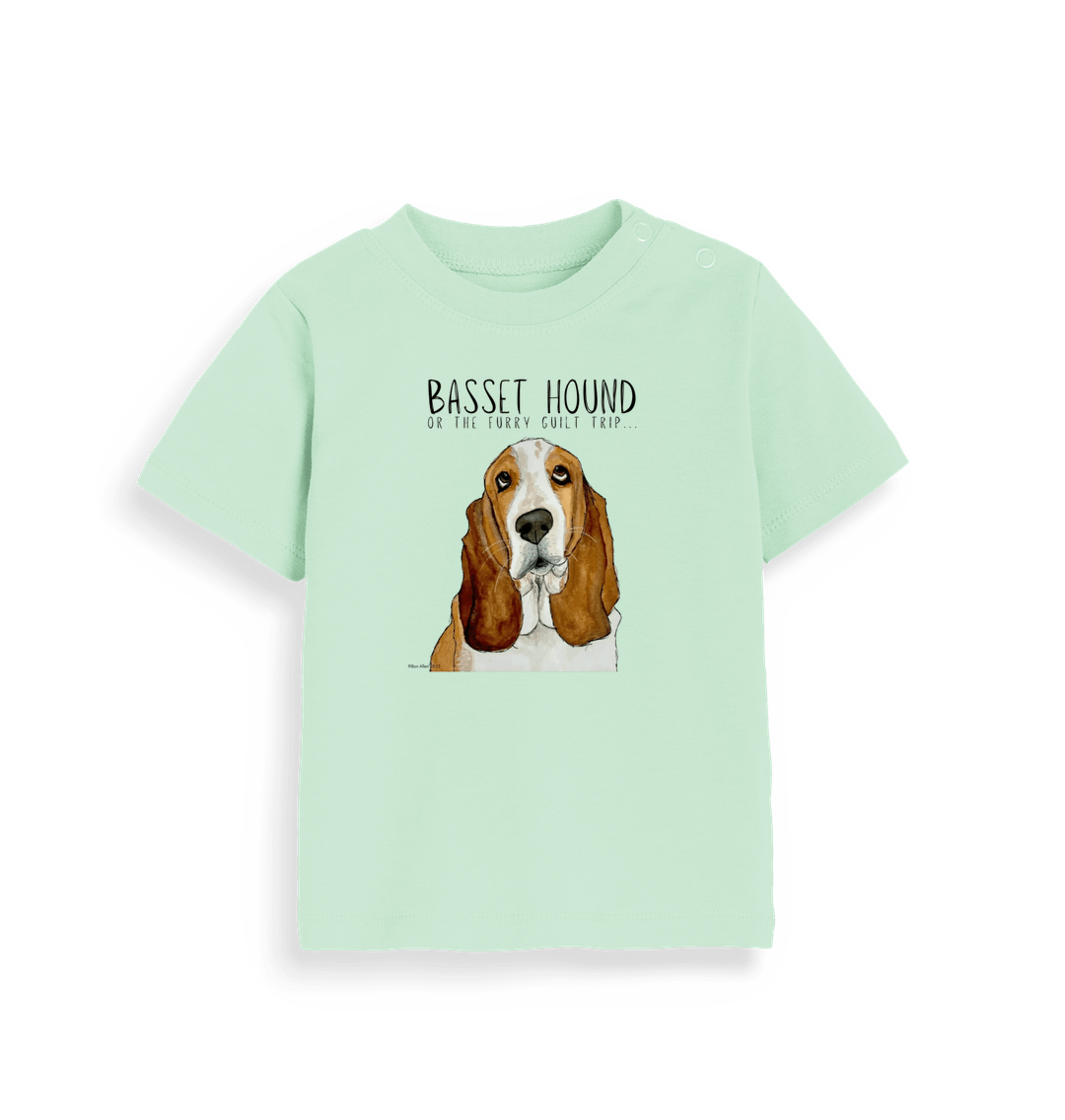Basset Hound Baby T-Shirt: The Cutest Guilt Trip for Your Little One!