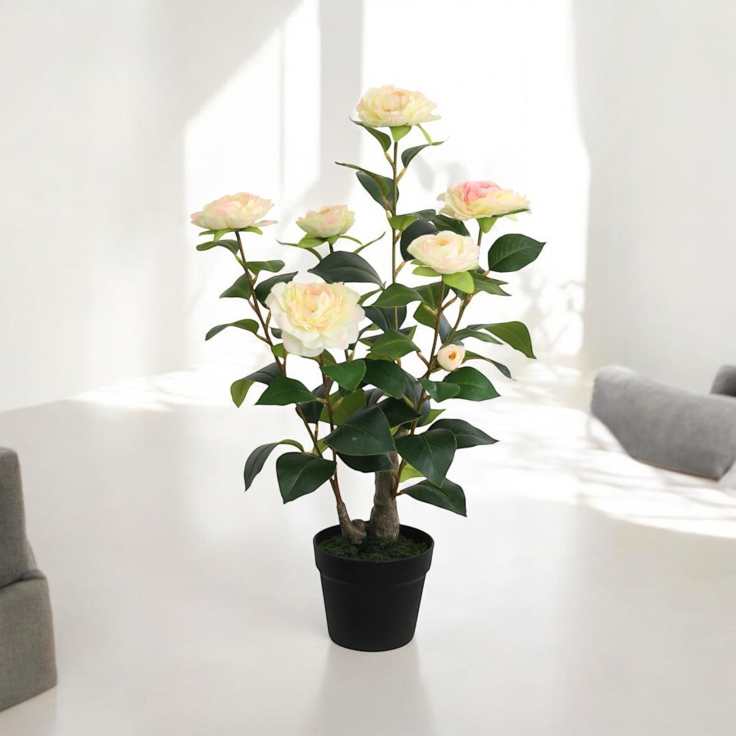 58CM ARTIFICIAL CAMELLIA PLANT