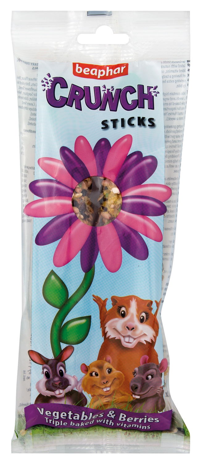 Beaphar Small Animal Crunch Sticks Vegetables & Berries 2 Pack