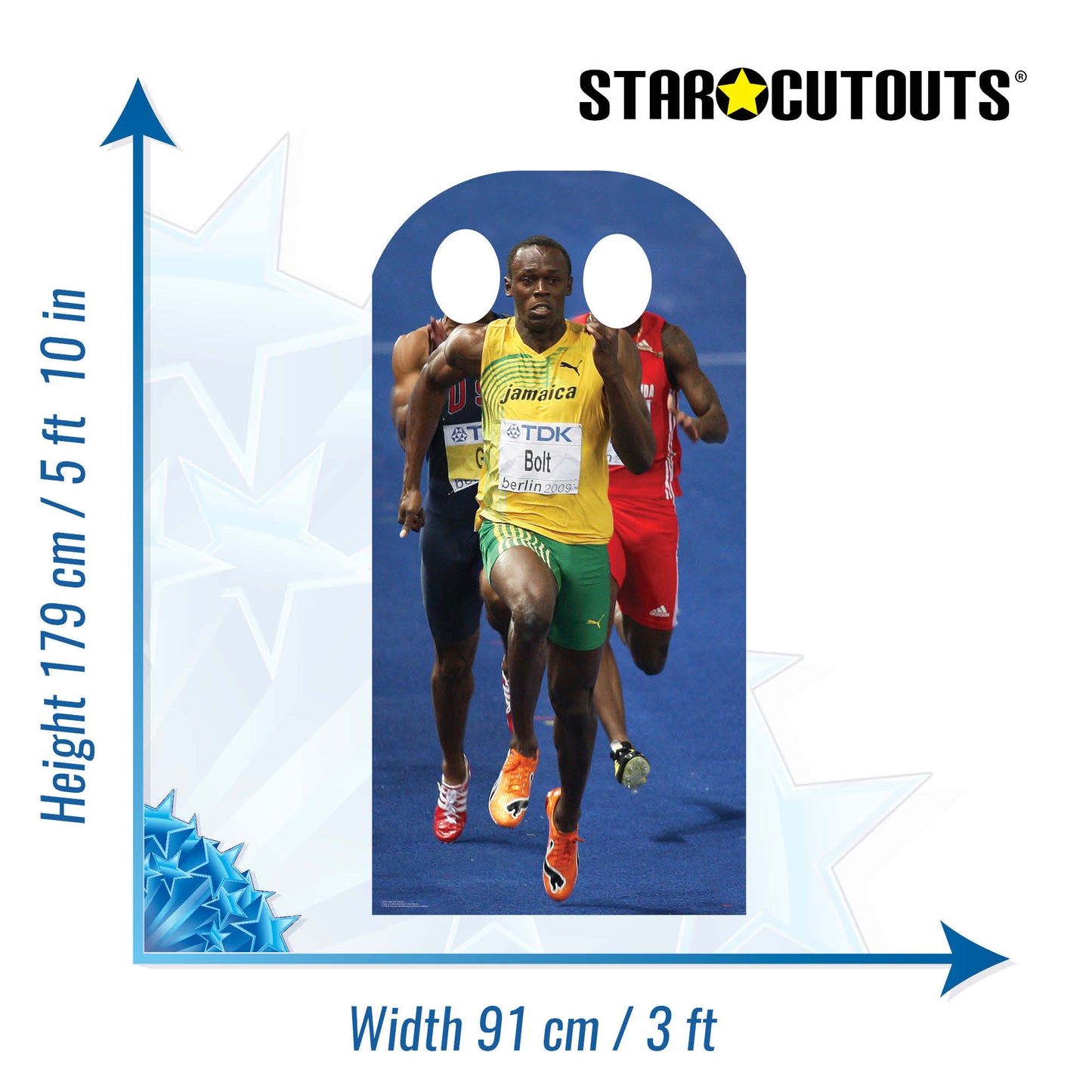 CS458 Bolt Stand-In Height 179cm Lifesize Cardboard Cutout