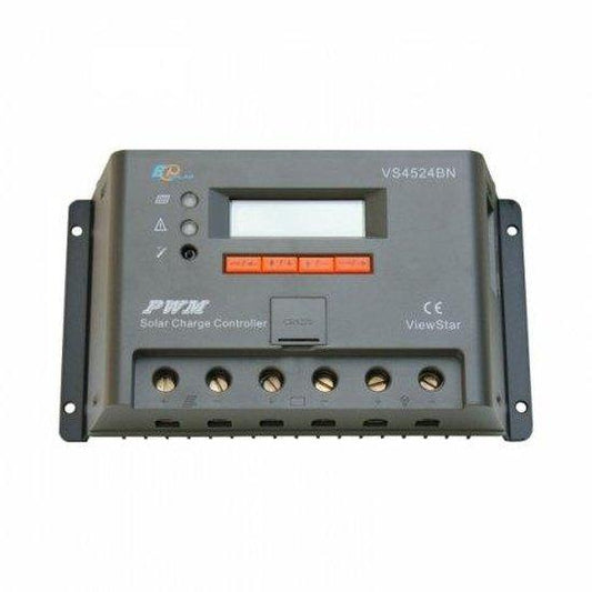 45A solar panel charge controller / regulator with LCD display and advanced programmable features for 12/24V battery systems
