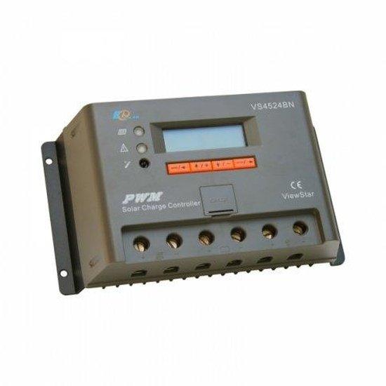 45A solar panel charge controller / regulator with LCD display and advanced programmable features for 12/24V battery systems