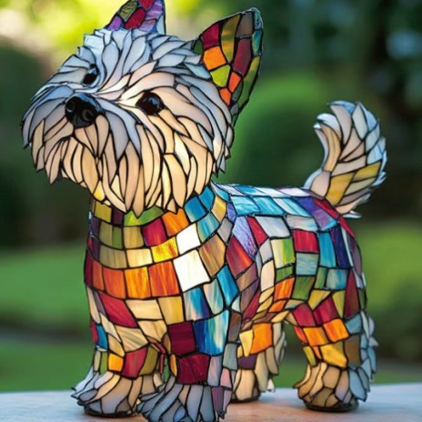 Illuminated Dog Lamp - Decorative Resin Animal Night Light | 26 Breed Designs