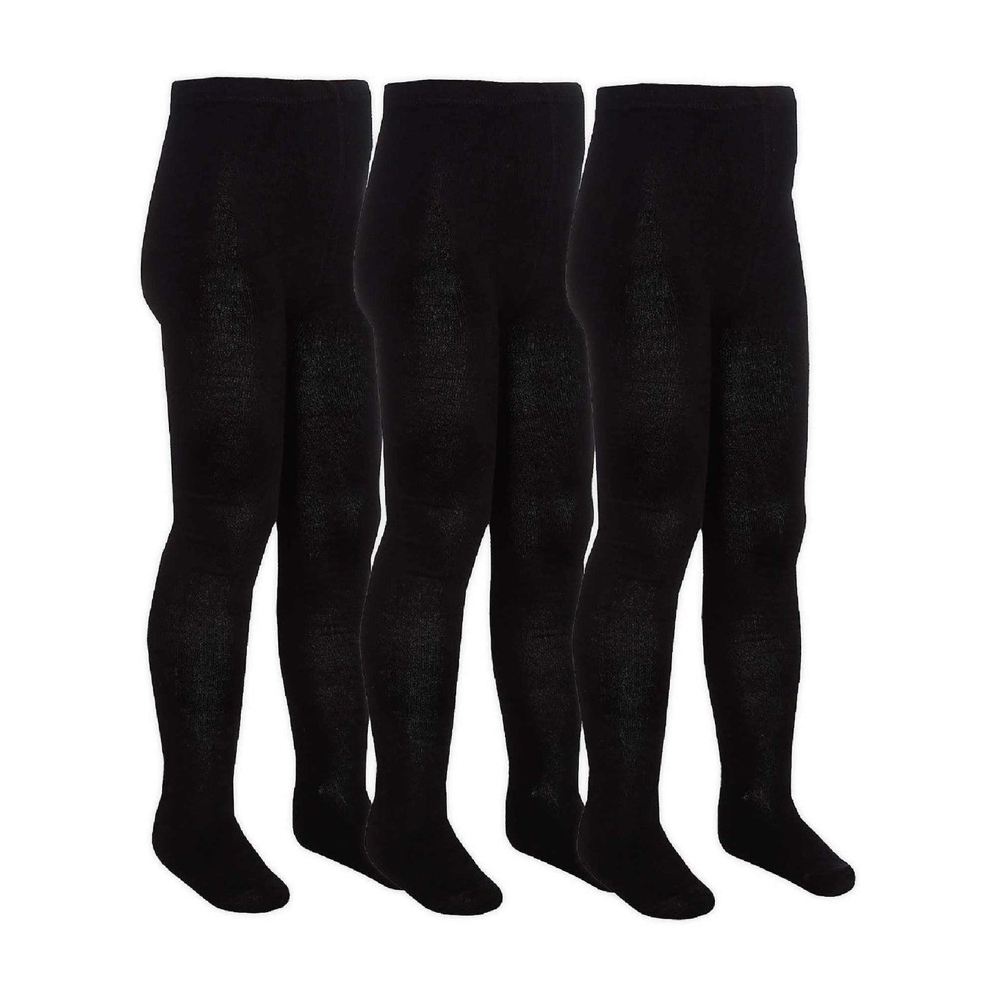 3 Pack Girls Soft Plain Bamboo School Tights (5 Sizes)