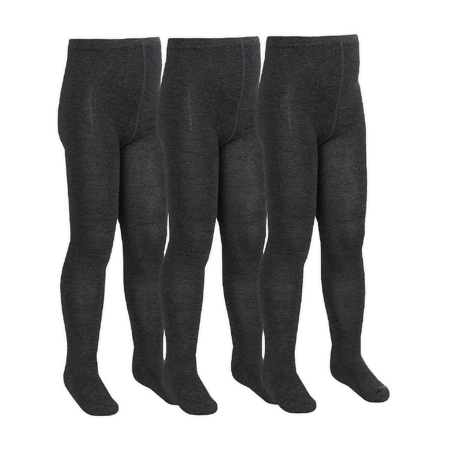 3 Pack Girls Soft Plain Bamboo School Tights (5 Sizes)