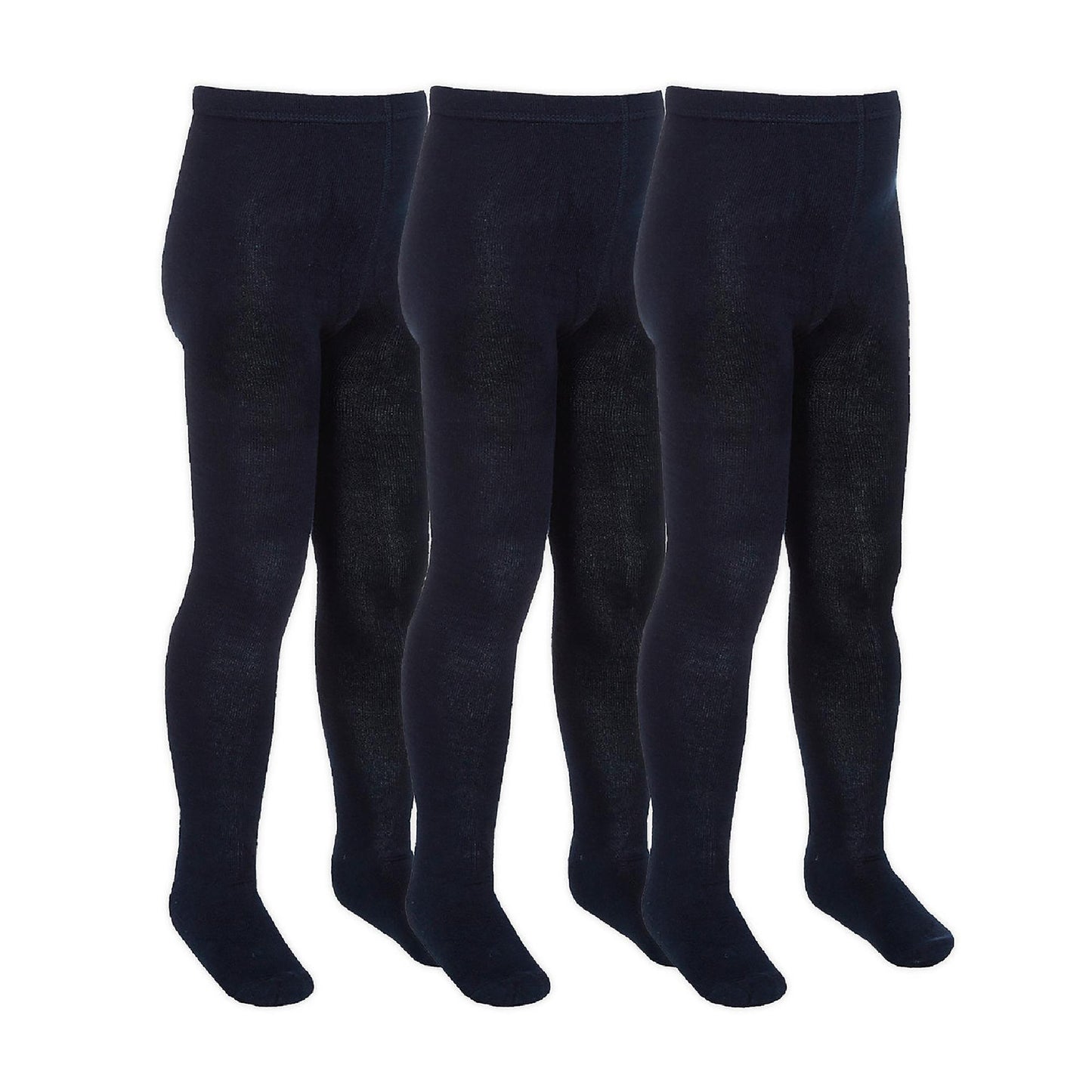 3 Pack Girls Soft Plain Bamboo School Tights (5 Sizes)
