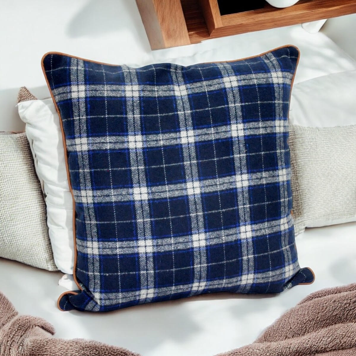 45 X 45CM BLUE CUSHION - COVER ONLY