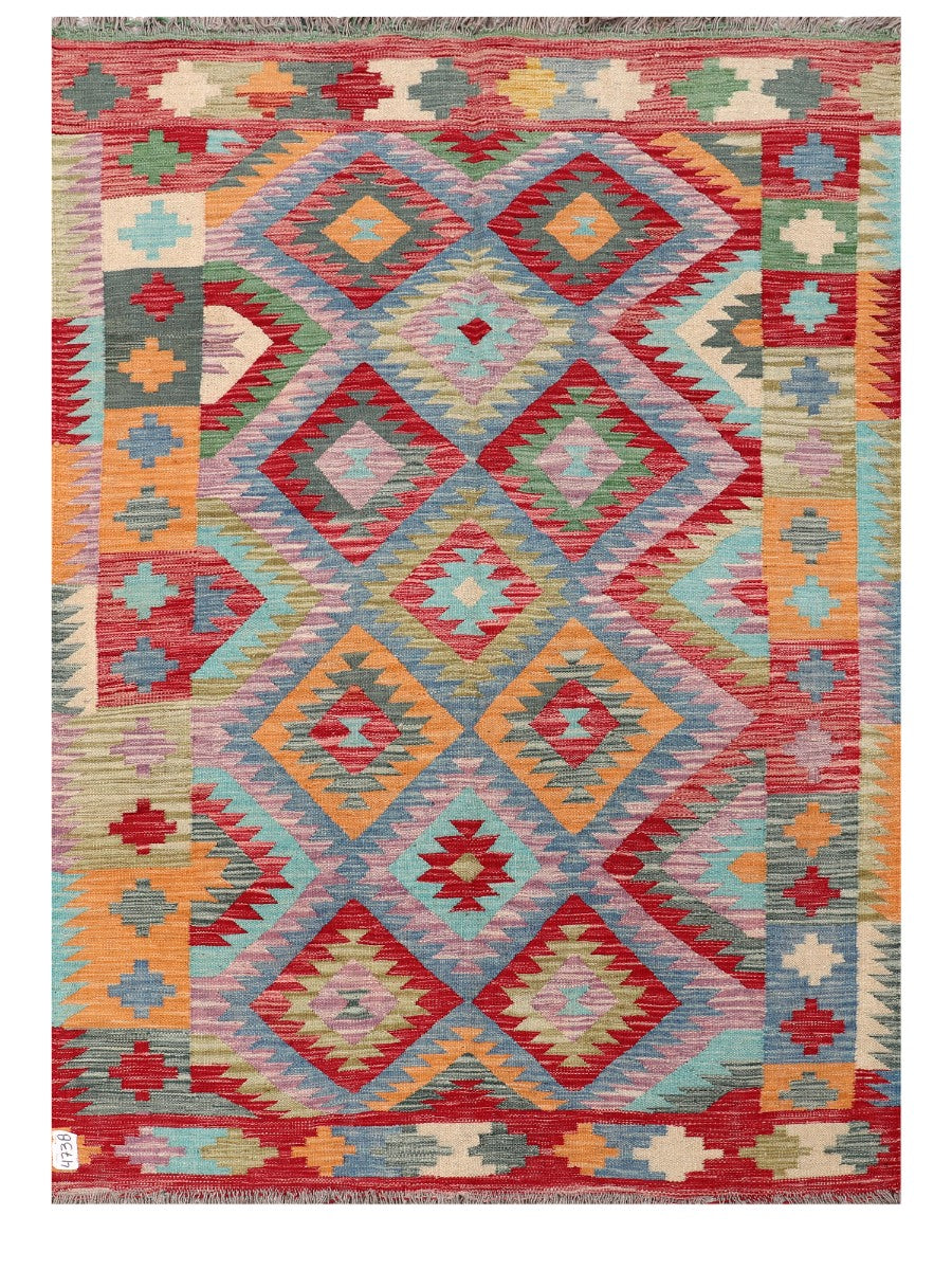 Maimana Afghanistan Kilim Rug - 204 x146 cm