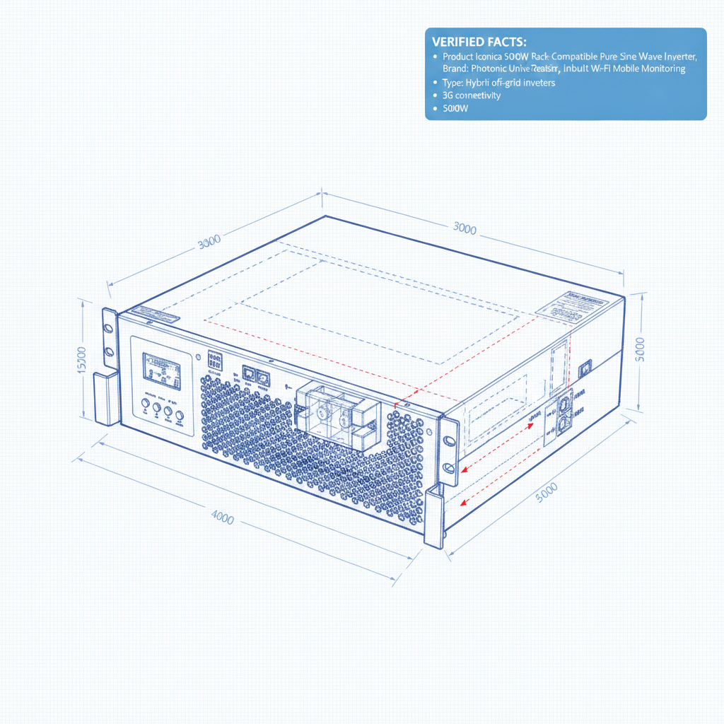 Iconica 5000W 48V Rack-Compatible Pure Sine Wave Inverter, Zero Transfer, Inbuilt Wi-Fi Mobile Monitoring