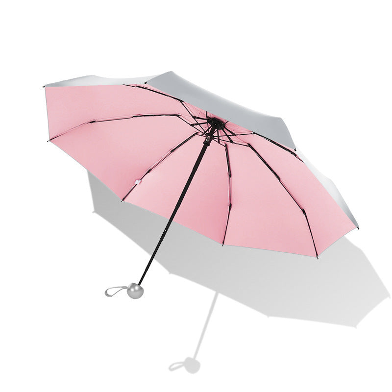 Ladies Titanium Silver Umbrella