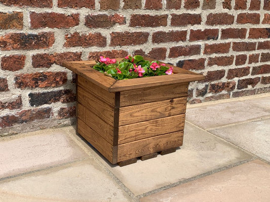 Charles Taylor Trading Regular Square Planter 1 pc Brown
