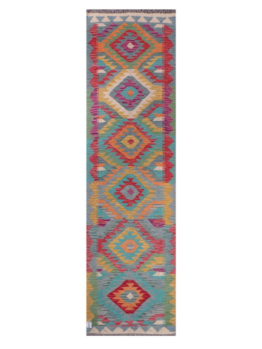 Maimana Afghanistan Kilim Runner - 292 x 79 cm