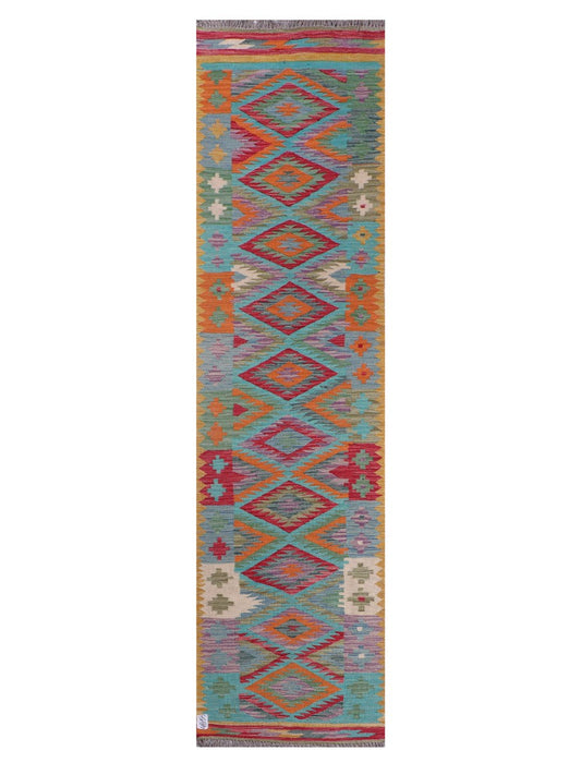 Maimana Afghanistan Kilim Runner - 285 x 74 cm