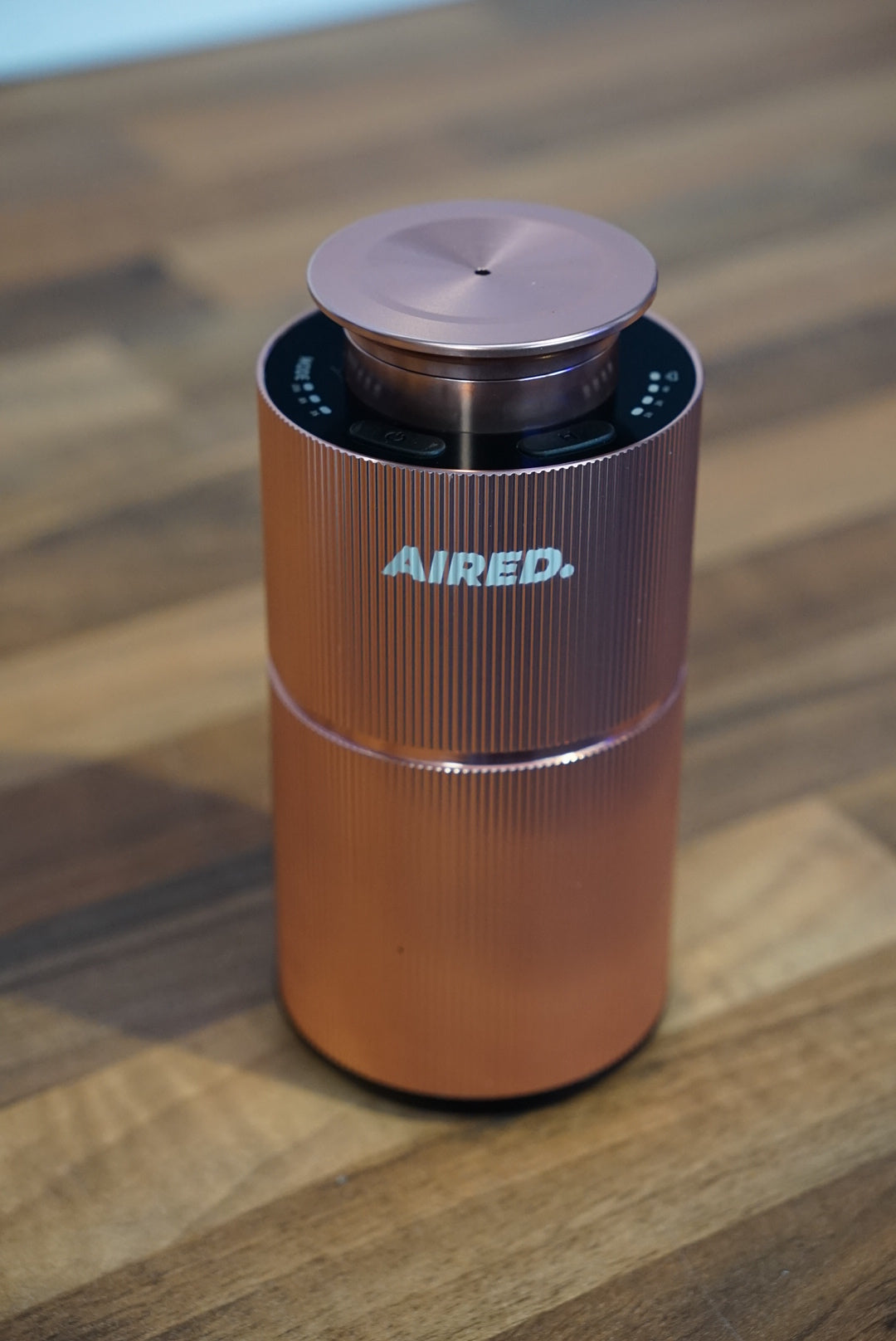 Aura In-Car / Home Mini Luxury Electronic Rechargeable Essential Oils Diffuser By AIRED. (ROSE GOLD)