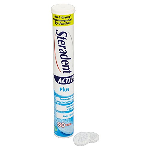 12 x Steradent Active Plus 30 Tablets