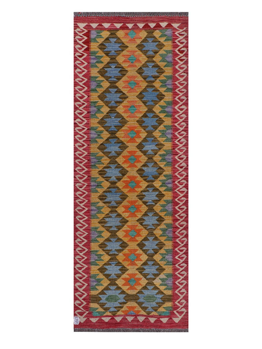 Maimana Afghanistan Kilim Rug - 237 x 85 cm
