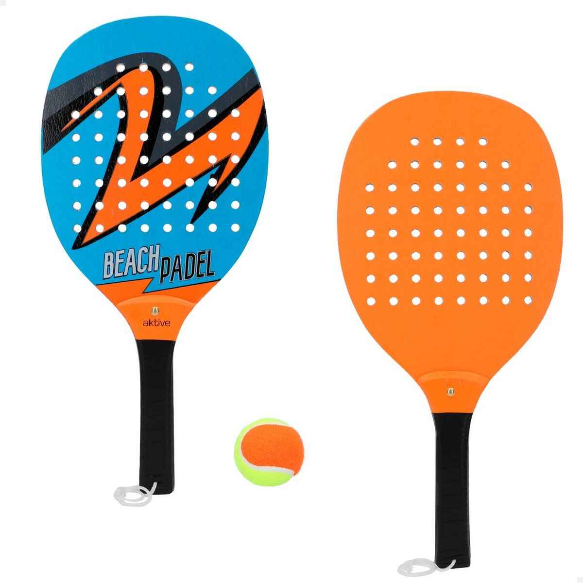 Beach Spades with Ball Aktive Wood 21 x 44 x 1 cm (12 Units)