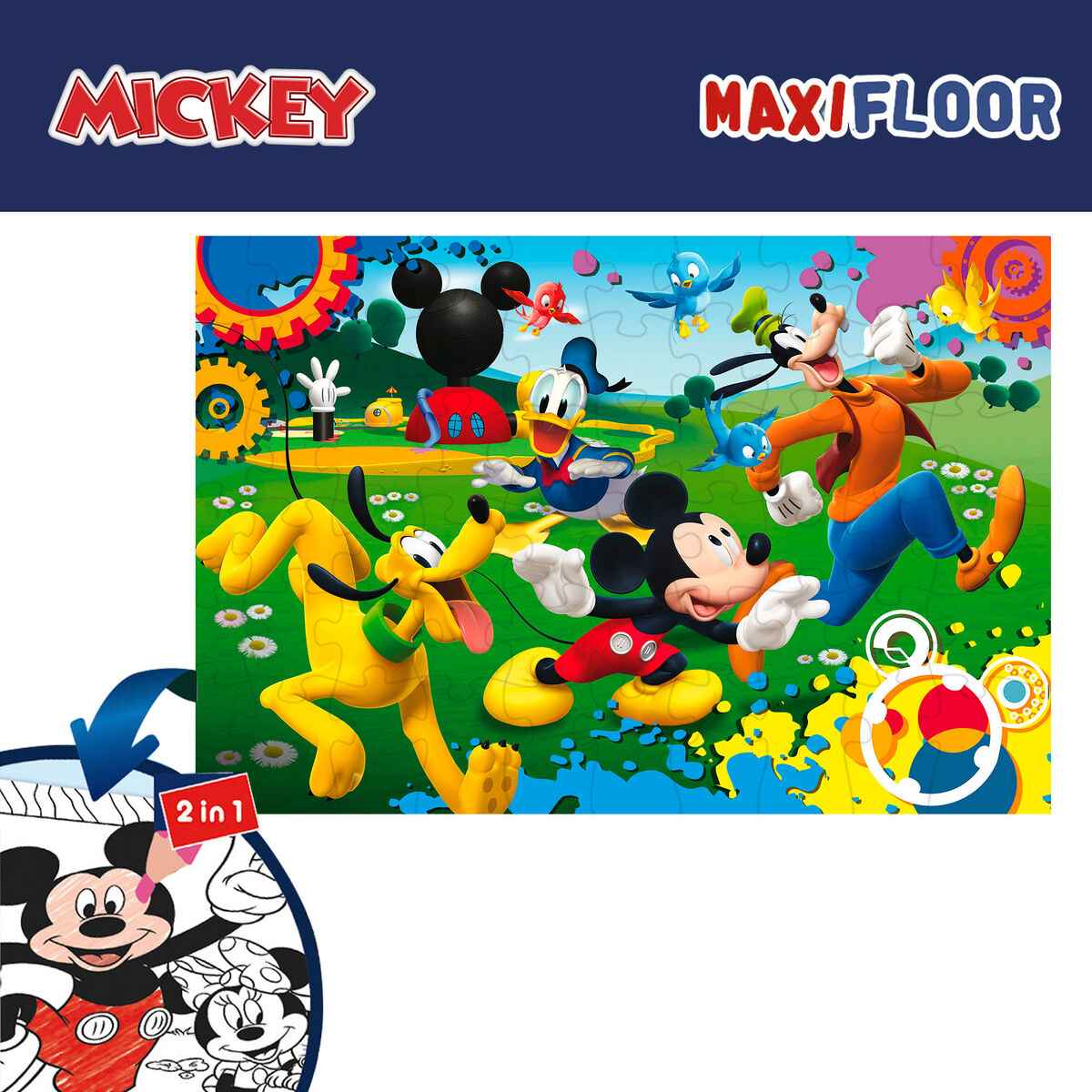 4-Puzzle Set Mickey Mouse 35 x 1,5 x 25 cm 48 Pieces (6 Units)
