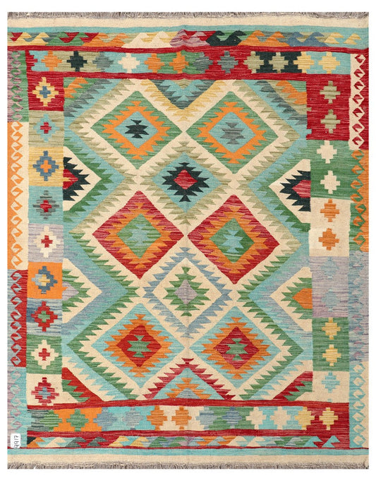Maimana Afghanistan Kilim Rug - 197 x156 cm