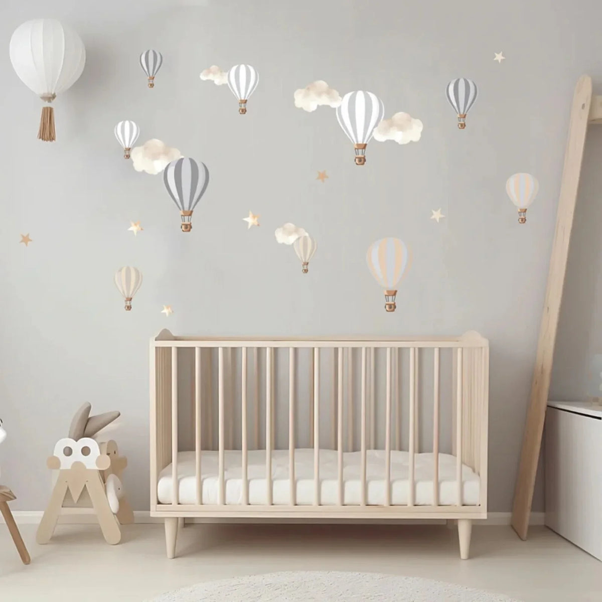 Live Vida Hot Air Balloons Wall Stickers A4 - Neutral