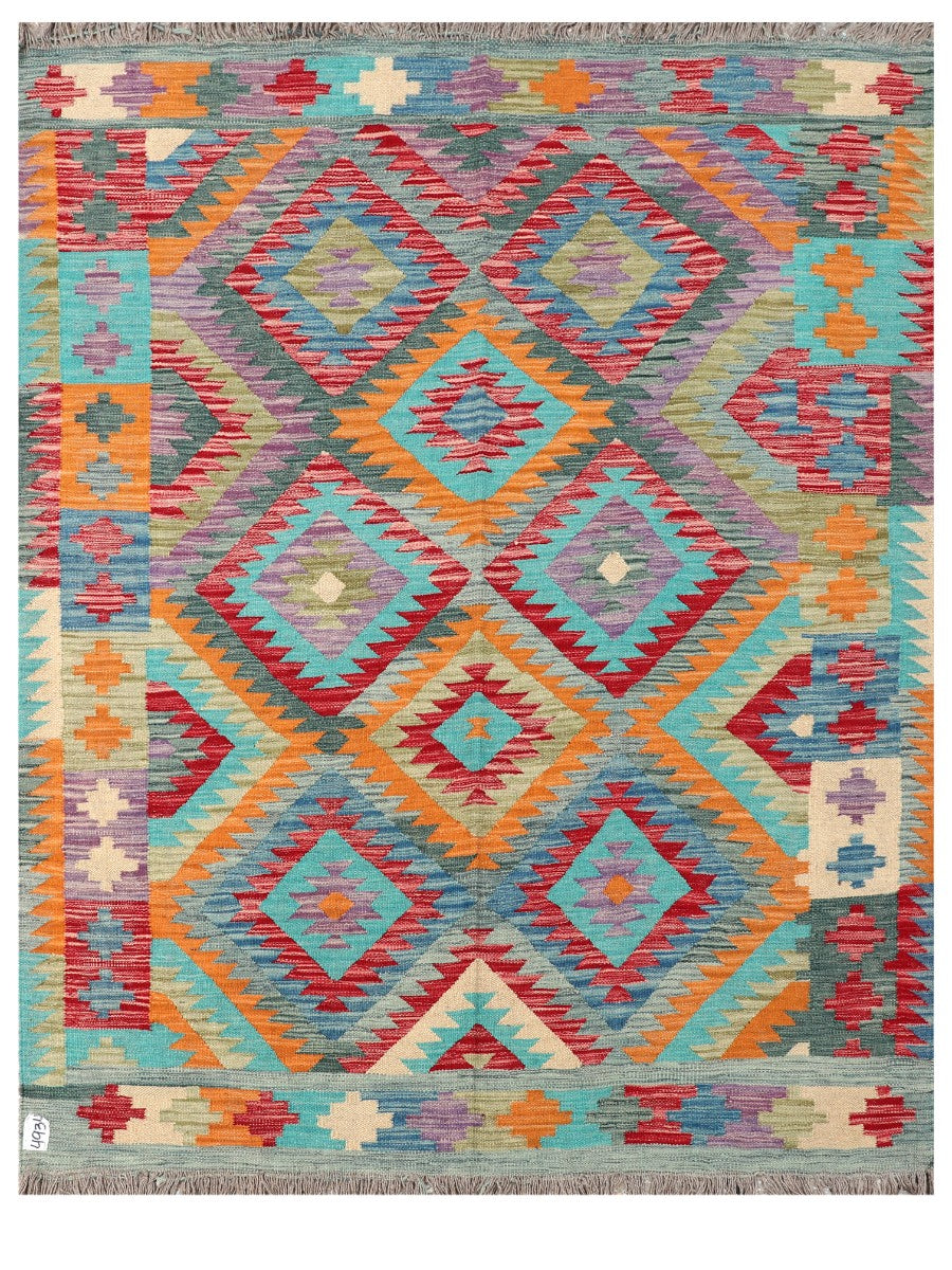 Maimana Afghanistan Kilim Rug - 196 x153 cm