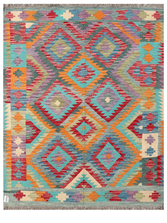 Maimana Afghanistan Kilim Rug - 196 x153 cm