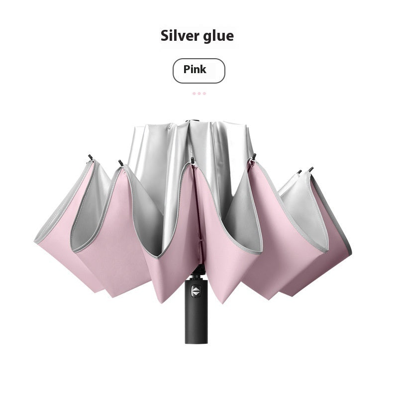 Compact Reversible Automatic Umbrella with UV Protection