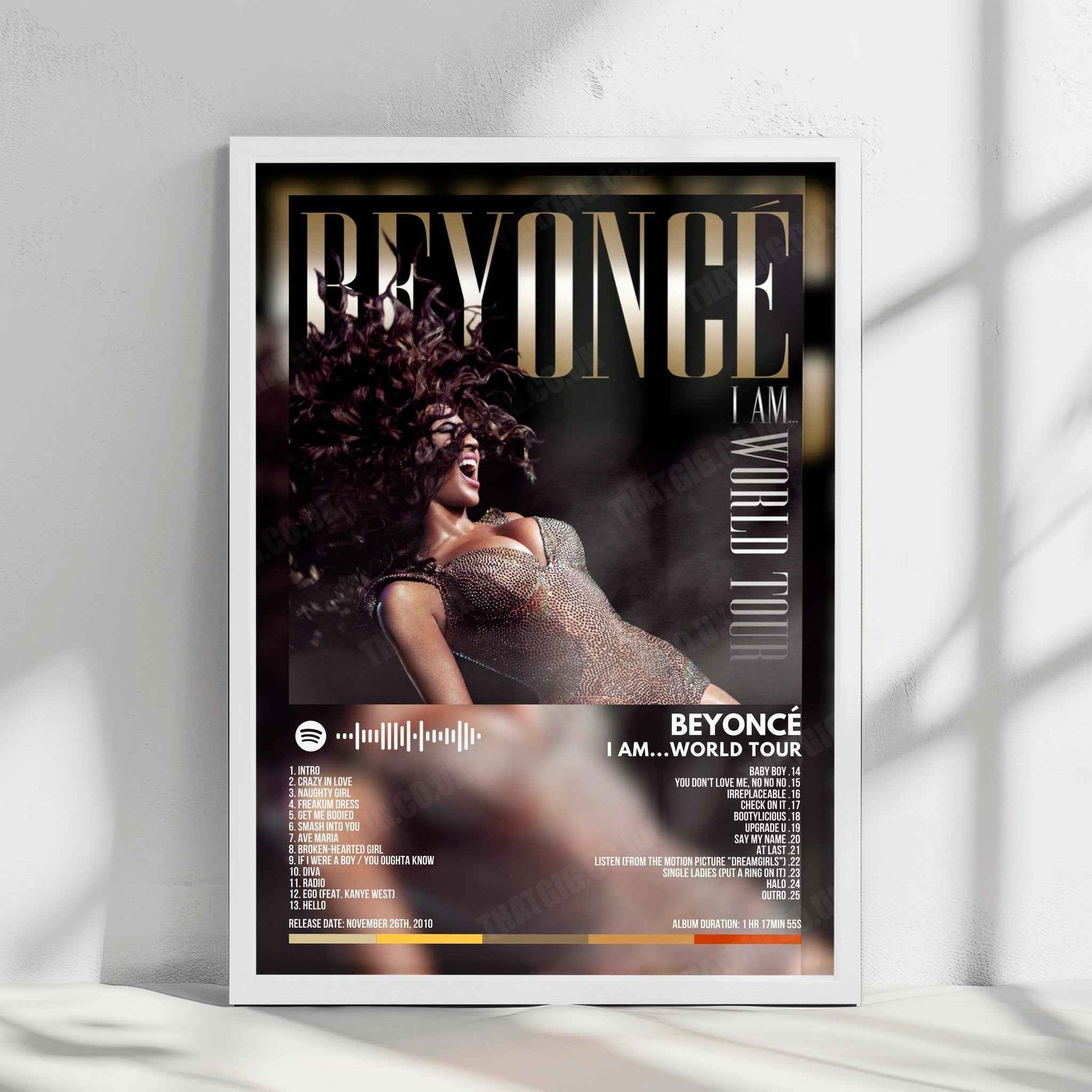Beyoncé "I Am...World Tour" Album Cover Poster - with Complete Tracklist