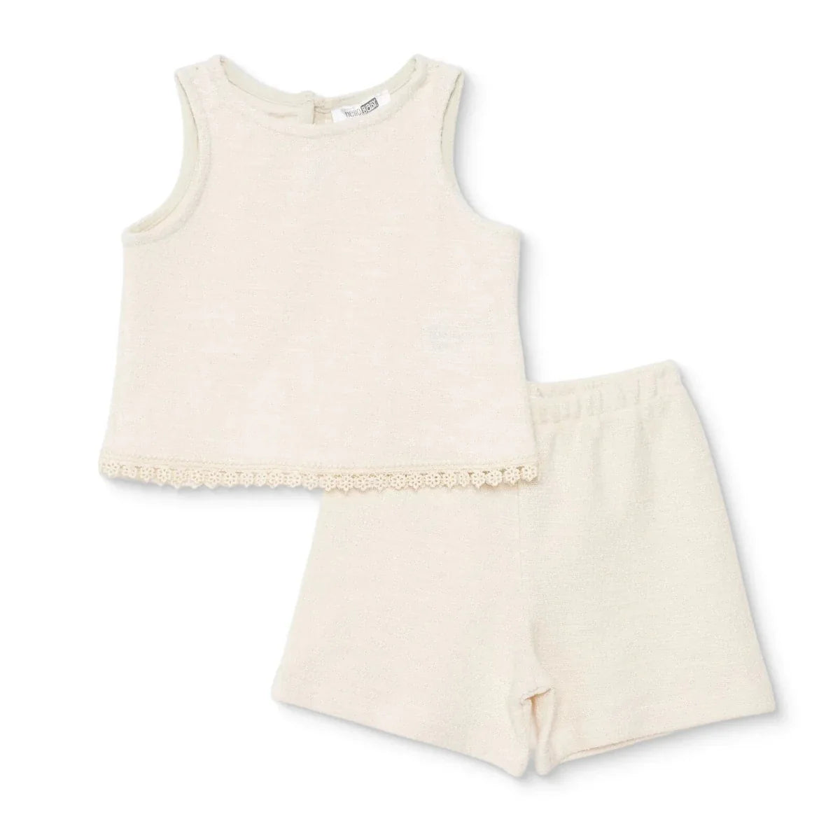 HelloBaby Sleeveless Jacquard Baby Top & Shorts Set (6-9 Months to 4-5 Years)