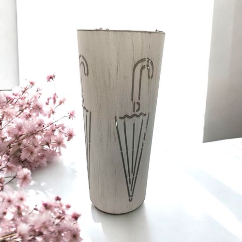 49CM CREAM METAL UMBRELLA STAND