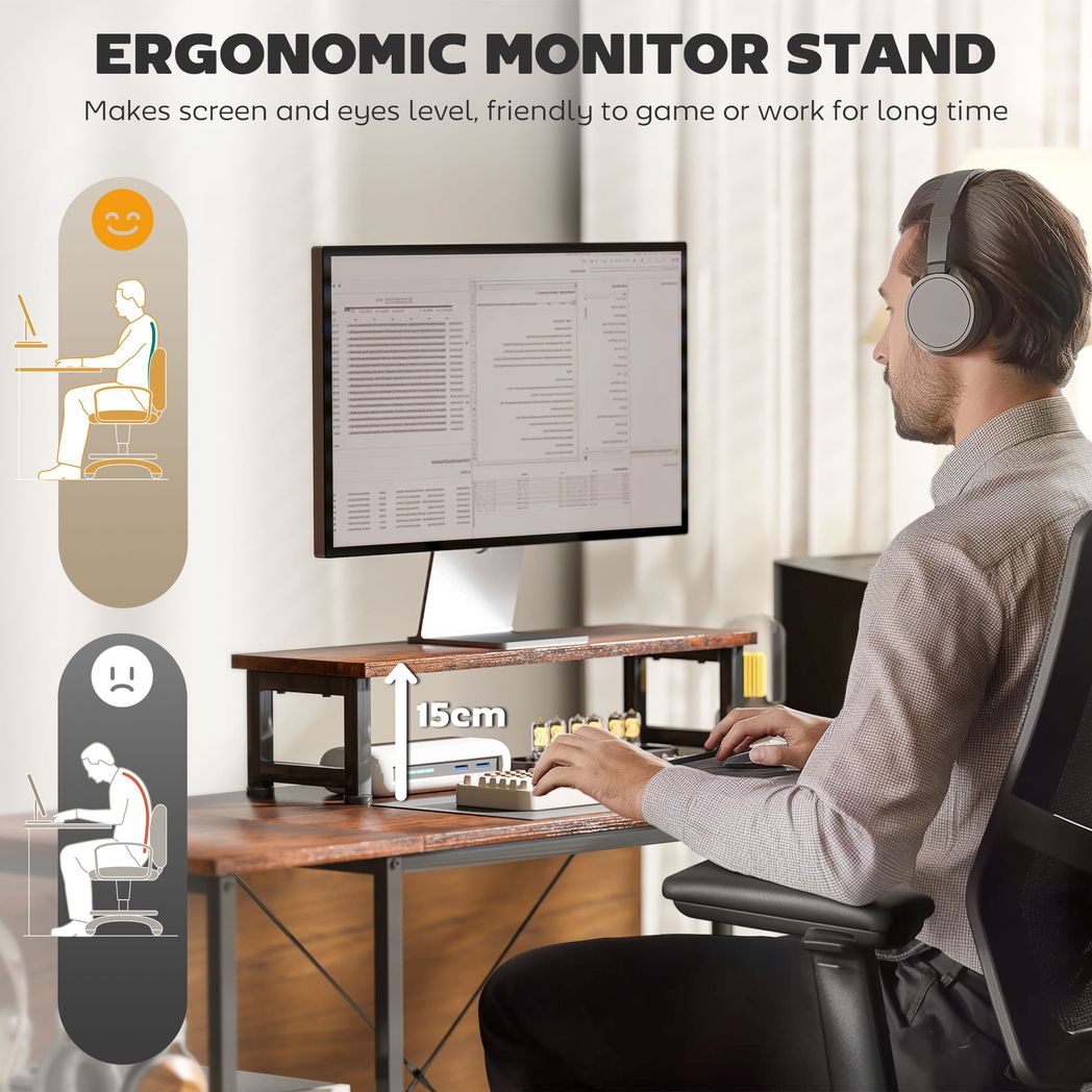 HOMCOM 168cm Reversible L Shaped Desk, 240cm Two Person Desk