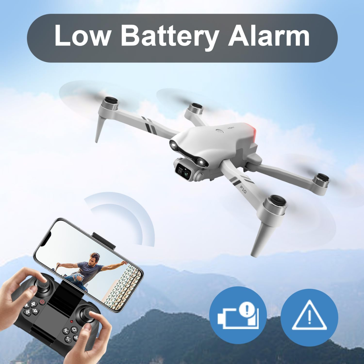 4DRC F10 Foldable Drone with Camera WIFI FPV for Adults,1080P HD FPV Live Video RC Quadcopter,Logistics is randomly sent by UPS/USPS/EVRI/ROYAL MAIL