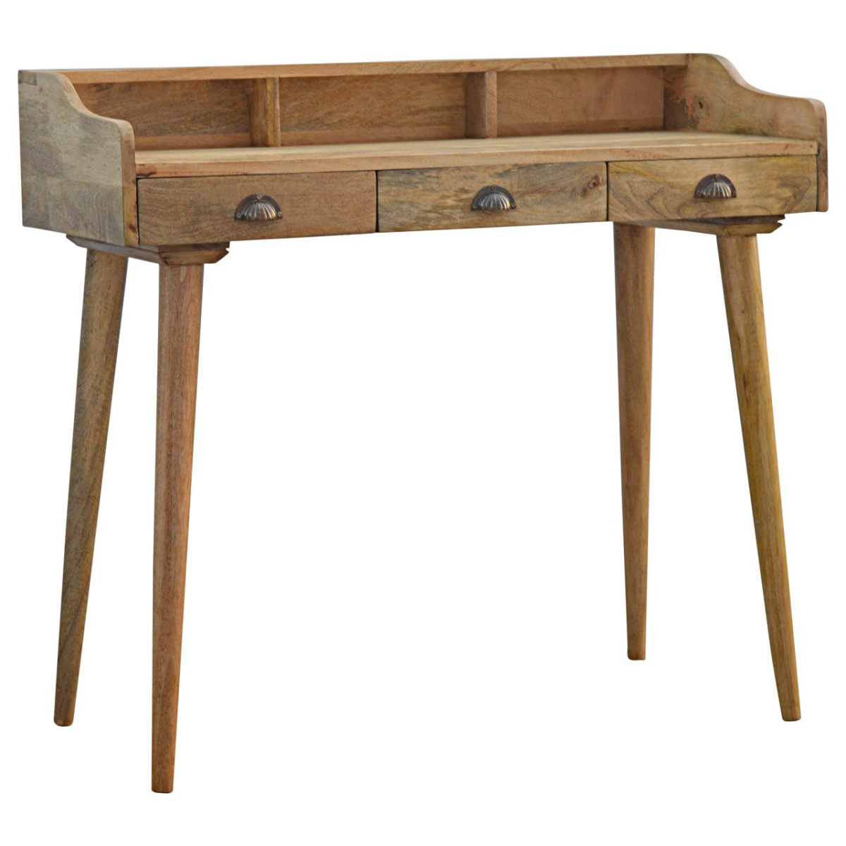 Artisan Furniture Solid Wood Gallery Back Shell Writing Desk