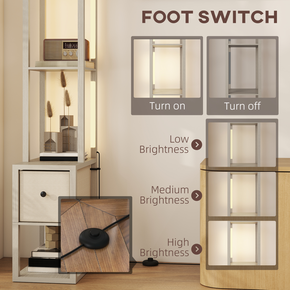 Bathroom Storage Cabinet-White