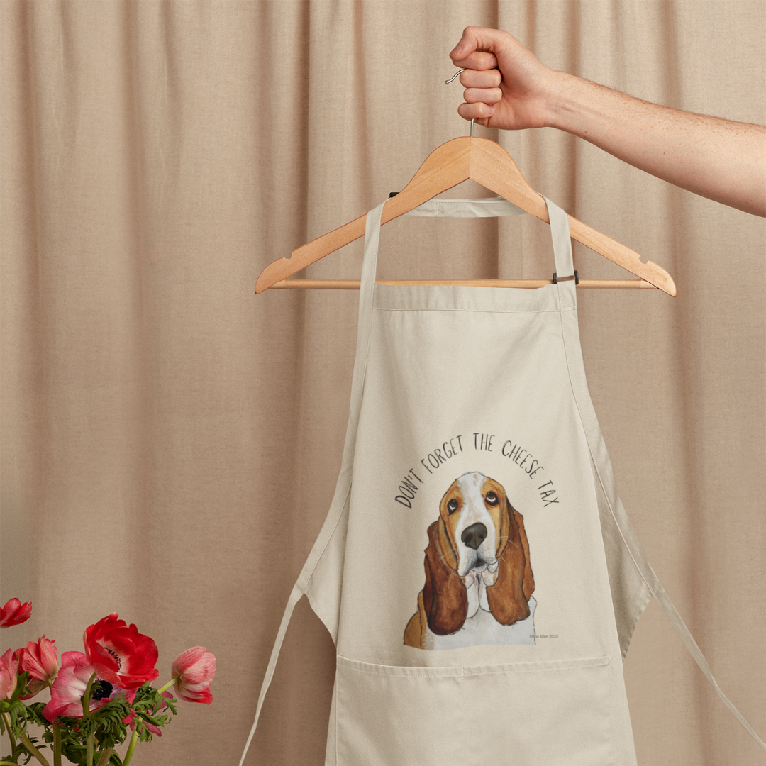 Basset Hound Apron – Official Cheese Tax Collector!