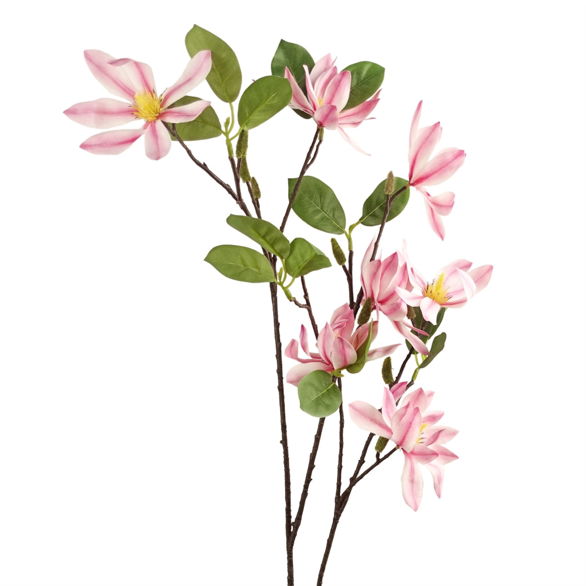 6x 100cm Pink Magnolia Floral Spray Artificial