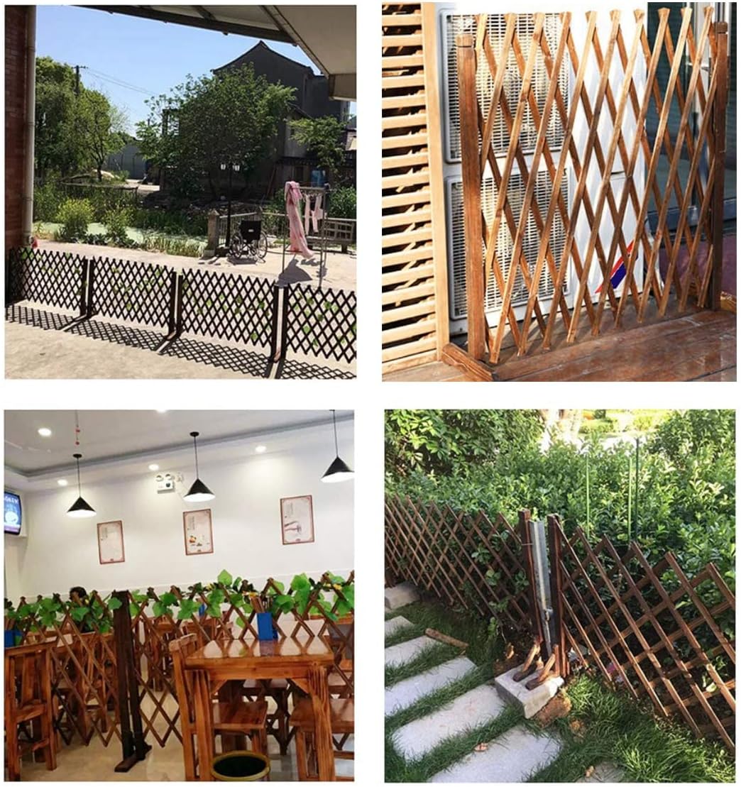Expanding Fence Panels Adjustable Wooden Trellis Garden Screen 2 Pack Nisorpa