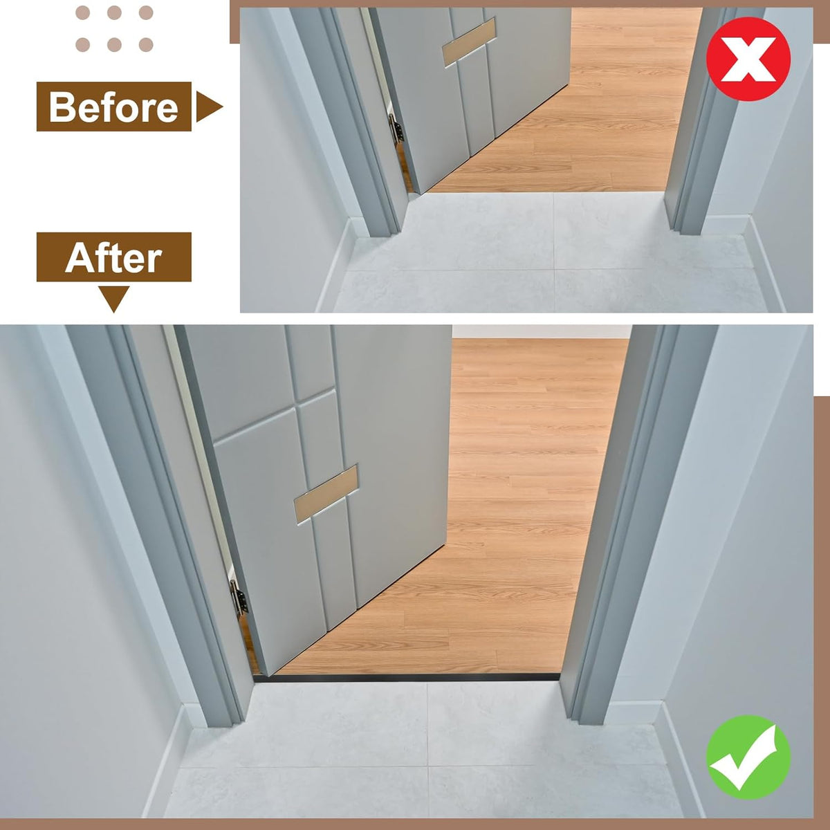 Floor Transition Strips Aluminium 3pcs 2.9ft Vinyl Laminate Trim Silver