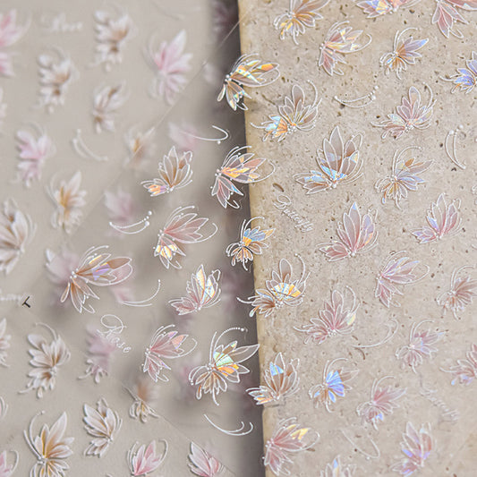 Hello Claws | Pink Flower 5D Nail Deco Sticker