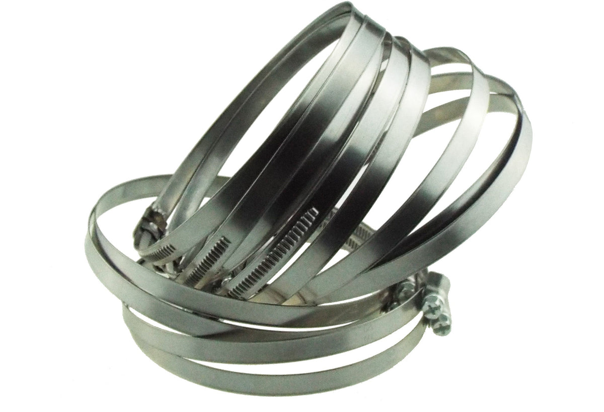 A2 Hose Clip 16mm-27mm - Adjustable 304 Stainless Steel Duct Clamps Hose Pipe Clamps Air Ducting Clamp Worm Drive Hose Clamps