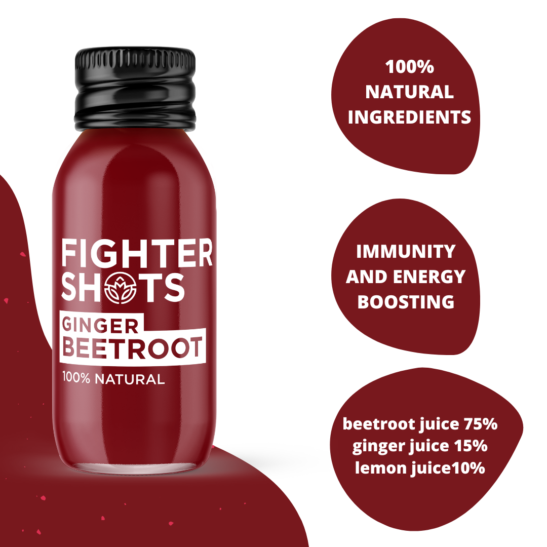 Fighter Shots 100% VEGAN Ginger + Beetroot