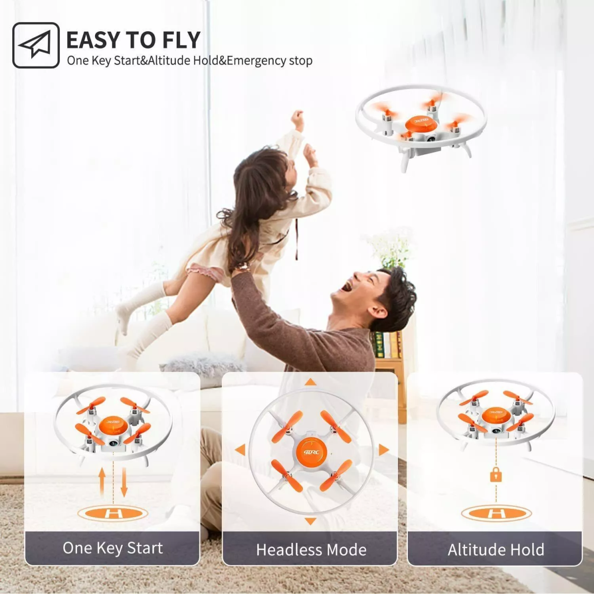 4DRC V5 Kids and Beginners Mini RC Drone V5 RC Quadcopter with 1080P HD Wide Angle Camera,Drones suitable for children and beginners,Logistics is randomly sent by Evri/Royal Mail/DPD.