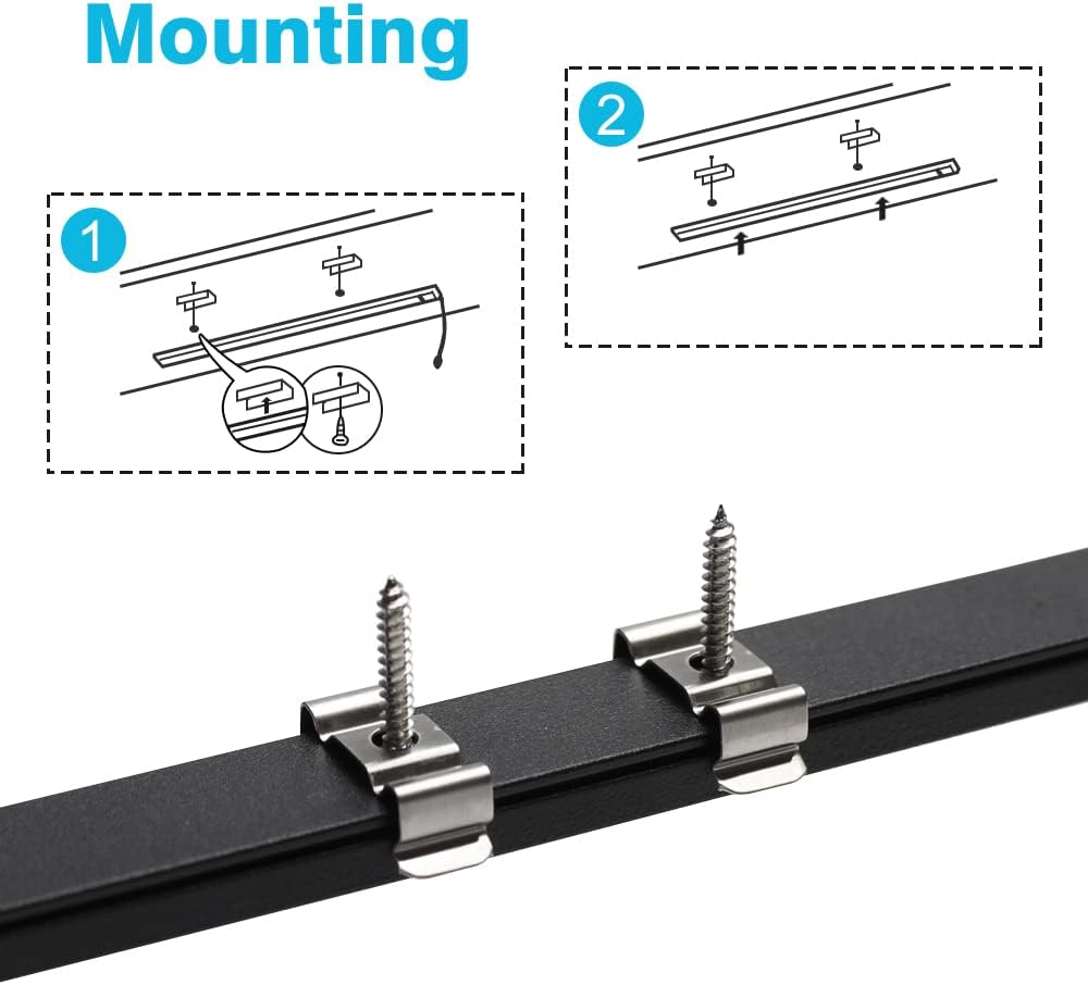 LED Aluminum Profile Channel U Shape 1m Black Diffuser 6 Pack LightingWill