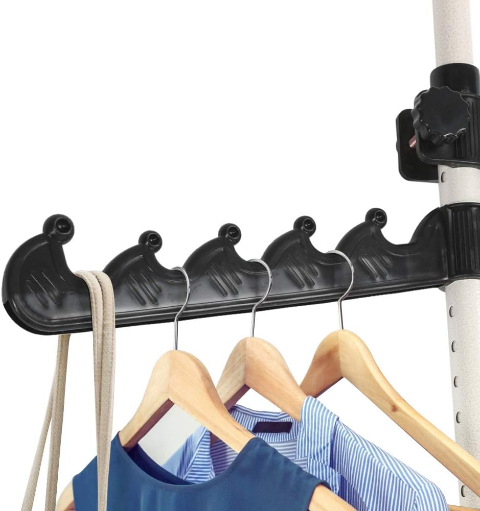 Telescopic Clothes Rail Adjustable Wardrobe Organiser 3 Poles 4 Bars Cocoarm