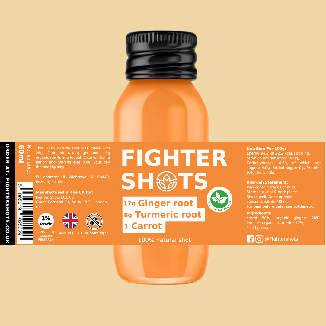 Carrot + Ginger + Turmeric Shot 12 x 60ml