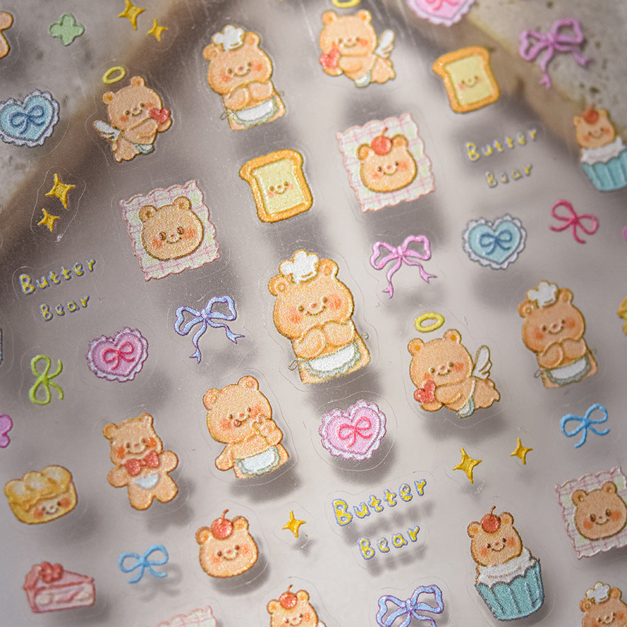 Hello Claws | Butter Bear 5D Nail Deco Sticker