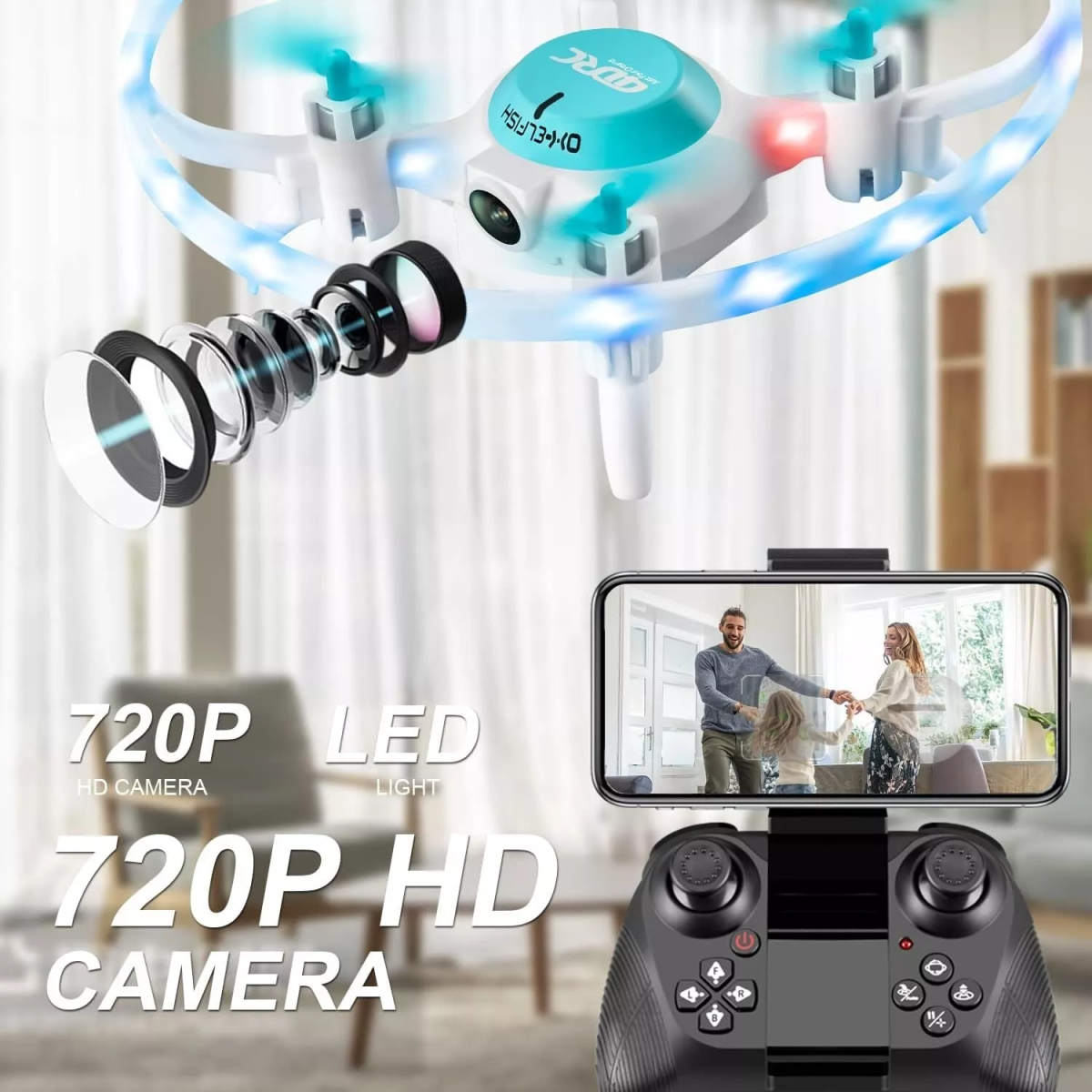 4DRC V5 Kids and Beginners Mini RC Drone V5 RC Quadcopter with 1080P HD Wide Angle Camera,Drones suitable for children and beginners,Logistics is randomly sent by Evri/Royal Mail/DPD.