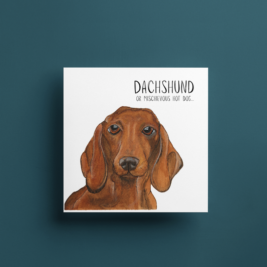 Mischievous Sausage – A Card as Cheeky as a Dachshund!